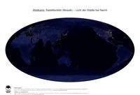 #35 Landkarte Welt: Licht der Städte bei Nacht