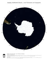 #4 Landkarte Antarktis: Land, Flachwasser und Topographie