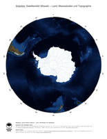 #2 Landkarte Antarktis: Land, Meeresboden und Topographie
