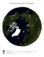 #3 Landkarte Arktischer Ozean: Land, Flachwasser und Topographie