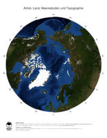 #2 Landkarte Arktischer Ozean: Land, Meeresboden und Topographie