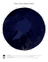 #4 Landkarte Arktischer Ozean: Licht der Städte bei Nacht