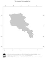 #1 Landkarte Armenien: Politische Staatsgrenzen (Umrisskarte)