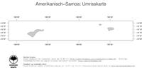 #1 Landkarte Amerikanisch-Samoa: Politische Staatsgrenzen (Umrisskarte)