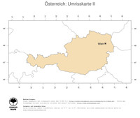 #2 Landkarte Oesterreich: Politische Staatsgrenzen und Hauptstadt (Umrisskarte)
