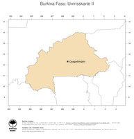 #2 Landkarte Burkina Faso: Politische Staatsgrenzen und Hauptstadt (Umrisskarte)