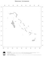 #1 Landkarte Bahamas: Politische Staatsgrenzen (Umrisskarte)