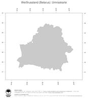 #1 Landkarte Weissrussland: Politische Staatsgrenzen (Umrisskarte)