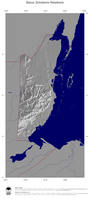 #4 Landkarte Belize: schattiertes Relief, Staatsgrenzen und Hauptstadt