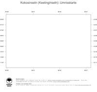 #1 Landkarte Kokosinseln: Politische Staatsgrenzen (Umrisskarte)