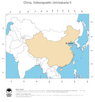 #2 Landkarte China: Politische Staatsgrenzen und Hauptstadt (Umrisskarte)