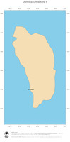 #2 Landkarte Dominica: Politische Staatsgrenzen und Hauptstadt (Umrisskarte)