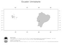 #1 Landkarte Ecuador: Politische Staatsgrenzen (Umrisskarte)