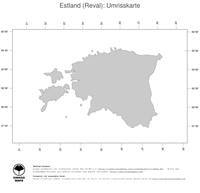 #1 Landkarte Estland: Politische Staatsgrenzen (Umrisskarte)