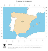 #2 Landkarte Spanien: Politische Staatsgrenzen und Hauptstadt (Umrisskarte)