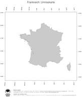 #1 Landkarte Frankreich: Politische Staatsgrenzen (Umrisskarte)