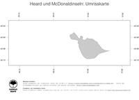 #1 Landkarte Heard und McDonaldinseln: Politische Staatsgrenzen (Umrisskarte)