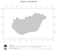 #1 Landkarte Ungarn: Politische Staatsgrenzen (Umrisskarte)