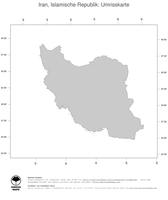 #1 Landkarte Iran: Politische Staatsgrenzen (Umrisskarte)