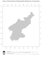 #1 Landkarte Nordkorea: Politische Staatsgrenzen (Umrisskarte)