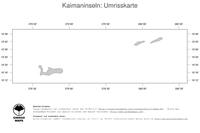 #1 Landkarte Kaimaninseln: Politische Staatsgrenzen (Umrisskarte)