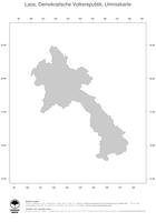 #1 Landkarte Laos: Politische Staatsgrenzen (Umrisskarte)