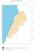 #2 Landkarte Libanon: Politische Staatsgrenzen und Hauptstadt (Umrisskarte)