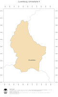 #2 Landkarte Luxemburg: Politische Staatsgrenzen und Hauptstadt (Umrisskarte)