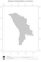 #1 Landkarte Moldawien: Politische Staatsgrenzen (Umrisskarte)