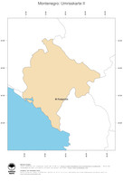 #2 Landkarte Montenegro: Politische Staatsgrenzen und Hauptstadt (Umrisskarte)