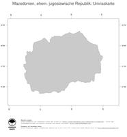 #1 Landkarte Mazedonien: Politische Staatsgrenzen (Umrisskarte)