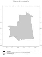 #1 Landkarte Mauretanien: Politische Staatsgrenzen (Umrisskarte)