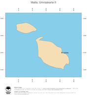 #2 Landkarte Malta: Politische Staatsgrenzen und Hauptstadt (Umrisskarte)