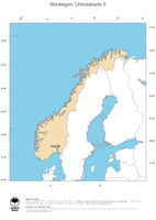 #2 Landkarte Norwegen: Politische Staatsgrenzen und Hauptstadt (Umrisskarte)