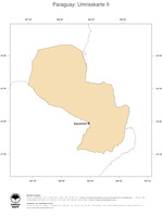 #2 Landkarte Paraguay: Politische Staatsgrenzen und Hauptstadt (Umrisskarte)