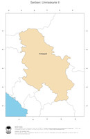 #2 Landkarte Serbien: Politische Staatsgrenzen und Hauptstadt (Umrisskarte)
