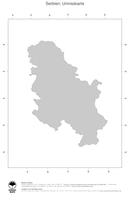 #1 Landkarte Serbien: Politische Staatsgrenzen (Umrisskarte)