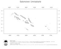 #1 Landkarte Salomonen: Politische Staatsgrenzen (Umrisskarte)