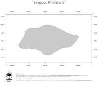 #1 Landkarte Singapur: Politische Staatsgrenzen (Umrisskarte)