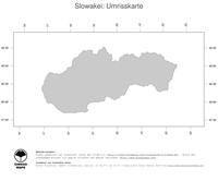 #1 Landkarte Slowakei: Politische Staatsgrenzen (Umrisskarte)