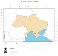 #2 Landkarte Ukraine: Politische Staatsgrenzen und Hauptstadt (Umrisskarte)