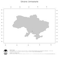 #1 Landkarte Ukraine: Politische Staatsgrenzen (Umrisskarte)