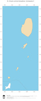 #2 Landkarte St Vincent und die Grenadinen: Politische Staatsgrenzen und Hauptstadt (Umrisskarte)