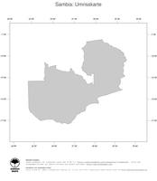 #1 Landkarte Sambia: Politische Staatsgrenzen (Umrisskarte)