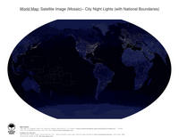 #39 Map World: City Night Lights (with National Boundaries)