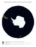 #5 Map Antarctica: Surface, Shallow Water and Topography (with National Boundaries)