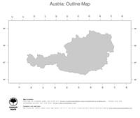 #1 Map Austria: political country borders (outline map)