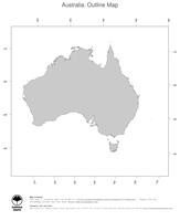 #1 Map Australia: political country borders (outline map)
