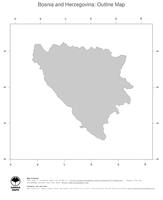 #1 Map Bosnia and Herzegovina: political country borders (outline map)