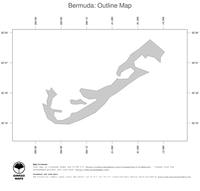#1 Map Bermuda: political country borders (outline map)